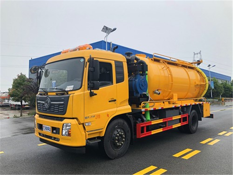 國六東風天錦15方清洗吸污車帶副發(fā)